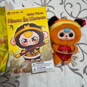Baby Three Havoc In Heaven Orange Plush Keychain - Baby Red Costume